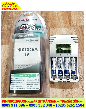 Ansman PhotoCam IV _Máy sạc 4viên pin AAA, Kèm sẳn 4 Pin sạc Camelion NH-AAA1100LBP2 LockBox